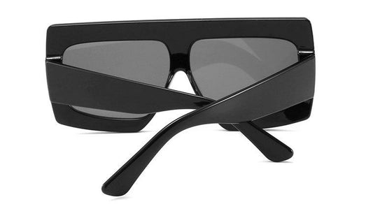 Wide Black Oversized Sunglasses UV400 Paris