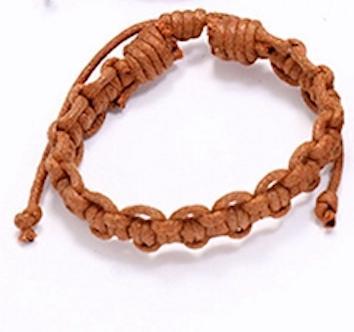 Brown bracelet with knots natural pattern