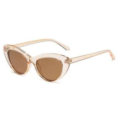 Champagne-colored cat-eye sunglasses vintage retro