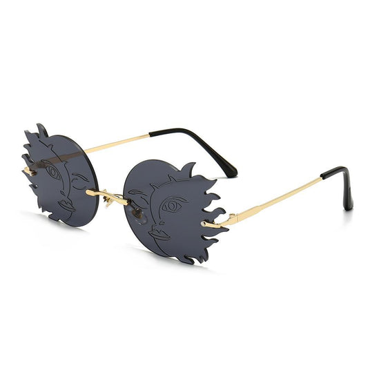 Cool sun shaped sunglasses ladies oversized UV400 unique