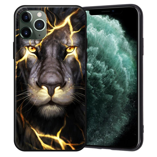 Cool case with lions and lightning in unique pattern iPhone