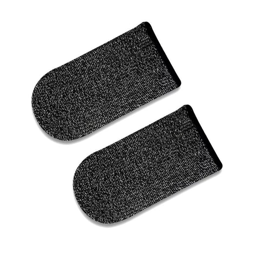 Finger Sleeves -Tumvantar för Mobil Gaming Silver fiber (2-pack)