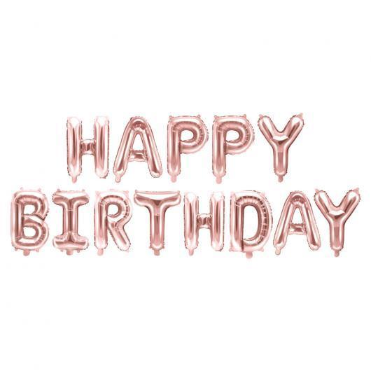 Foil balloons Happy Birthday Silver Pink happy birthday balloon