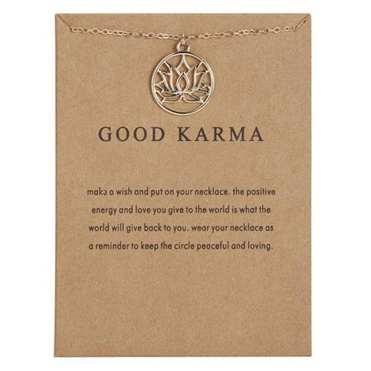 Good karma necklace 18K gold plated gift valentines