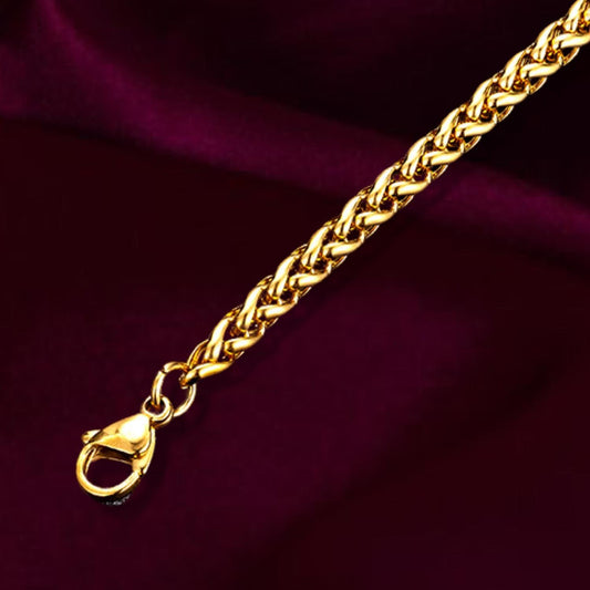 Gold colored bracelet + necklace perfect affordable gift stainless steel