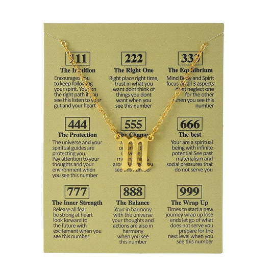 Gold plated necklace angel number 111 meaning gift spiritual