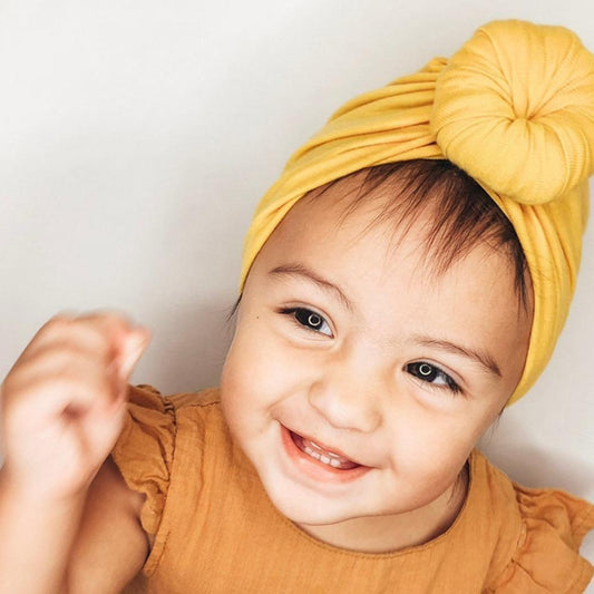 Gullig turban m donut flera färger stretch material 0-2 år baby barn