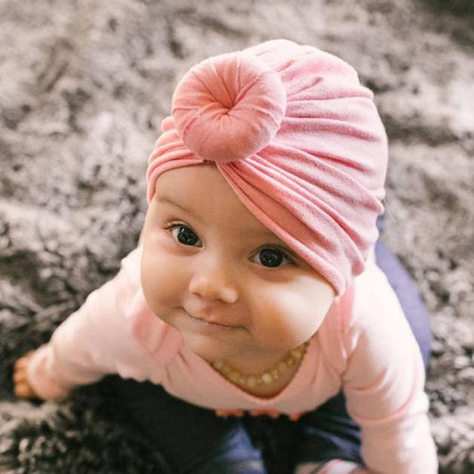 Gullig turban m donut flera färger stretch material 0-2 år baby barn