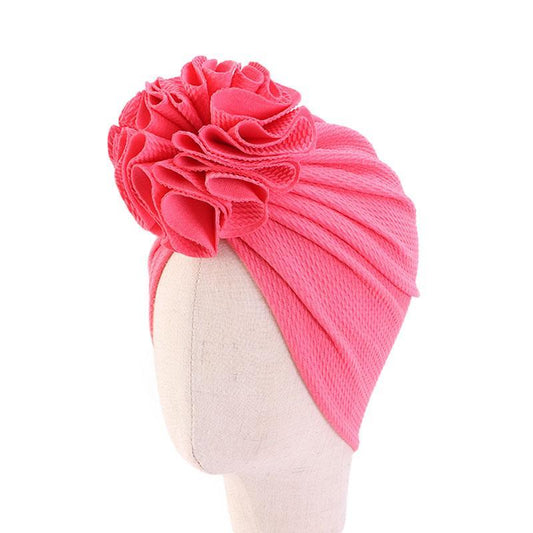 Gullig turban m stor blomma flera färger stretch material 0-3 år baby barn!
