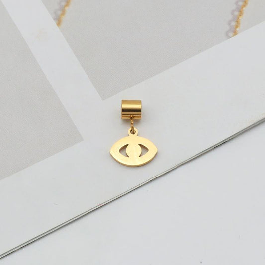 Halsband öga nazar pläterat med riktigt guld unik lycka tur
