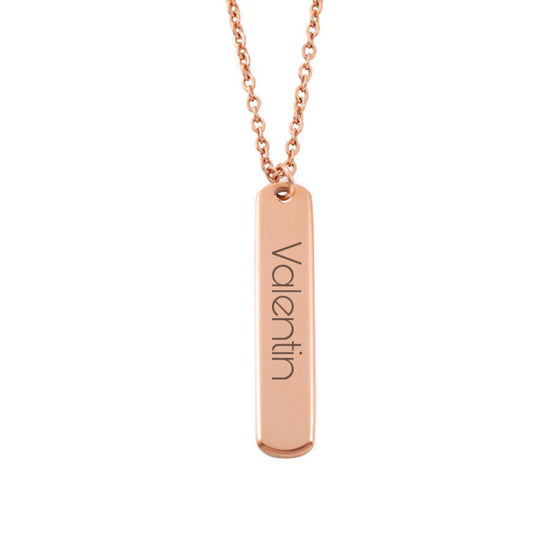 Necklace with staff perfect for name or personal text