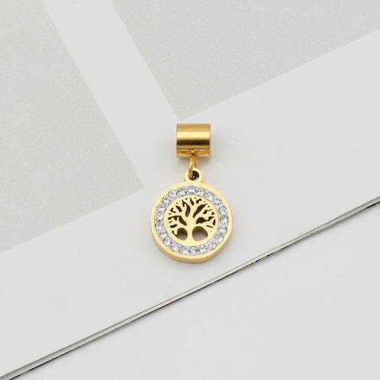 Halsband med träd i strass diamanter med kedja gåva kärlek