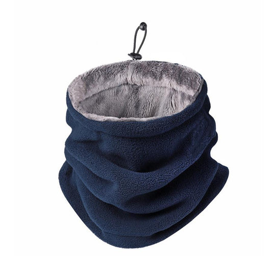 2 in 1 scarf and hat for running cycling outdoors with fur inside