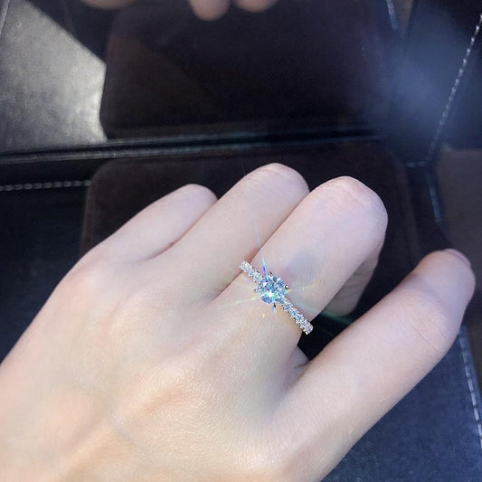 Handgjorda breda ringar Zircon 925 silver gåva