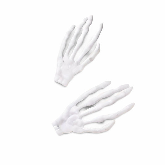 Hair Clips with Skeleton Hand Motif - 2-pack, Unique Halloween Accessory skeleton