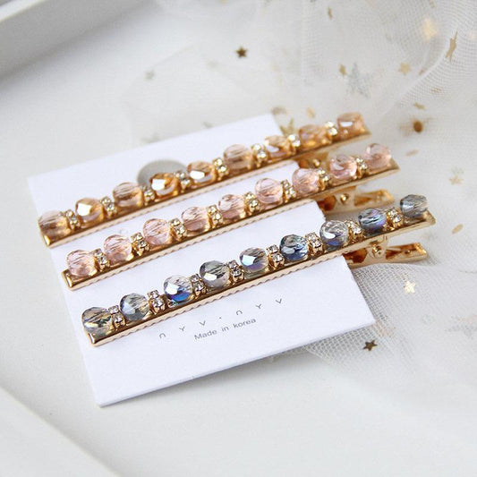 Hårnål i kristall strass bobby pin guld