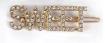 Hårnål med ordet ''Sweet'' i strass