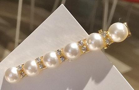 Hårnål med stora pärlor och strass