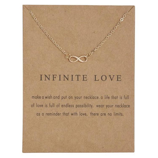 Infinite love - halsband 18K guldpläterat gåva älskare valentines
