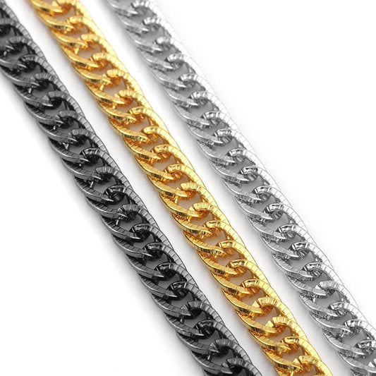 Chain in brushed gold for men hip hop luxury bracelet necklace