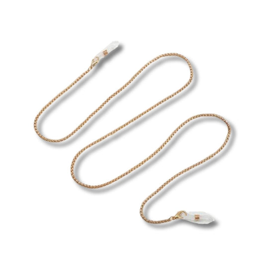 Kedja till solglasögon Retro Vintage guld glasögon