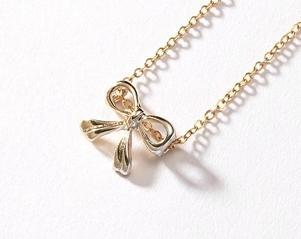 Luck - lycka rosett halsband med 18K guldpläterat gåva valentines