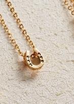 Lucky horseshoe -halsband med hästsko 18K guldpläterad gåva julklapp