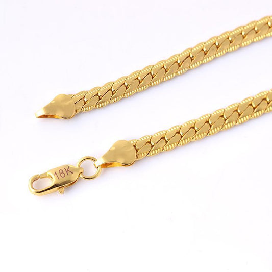 Luxurious chain in 18 carat gold plating bracelet