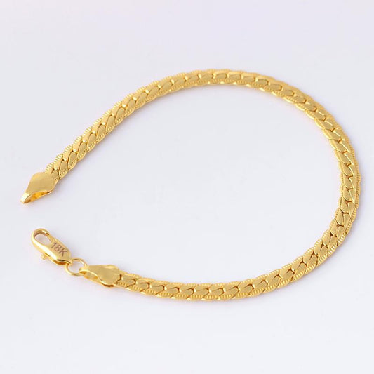 Lyxig kedja i 18 karat guldplätering armband