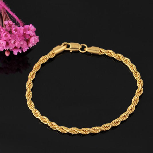 Lyxigt armband kedja i 18 karat guldplätering gåva