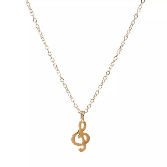 Make Music - G-klav Not Halsband i 18K Guldpläterat Utförande - En Musikalisk Gåva att Höja Stämningen