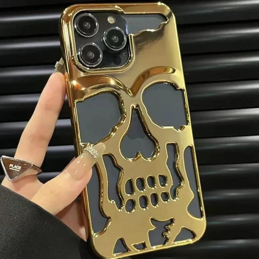 Metalliskt Skelett Mobilskal för iPhone 14 Pro - Premiumskydd med Cool Design