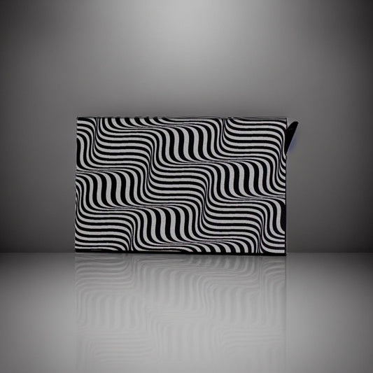 Minimalistisk svart kreditkortshållare med 3D - hållbar och trendig kortplånbok för viktiga kort