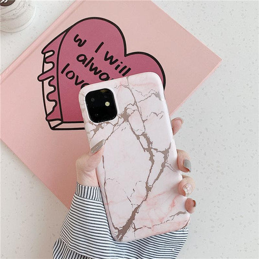 Mobile phone case for iPhone11 with marble pattern!