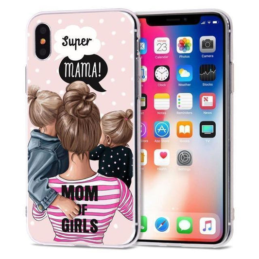 Mom of girls mors dag present supermamma iPhone 13 12 Pro Max Mini