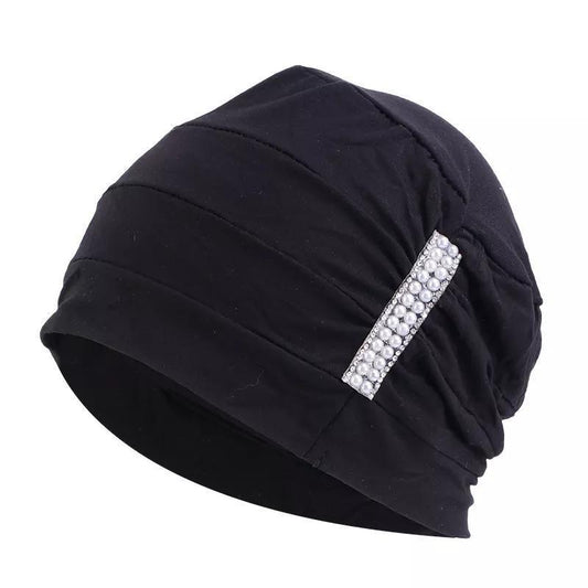 Mössa Turban bandana pärlor hijab huvudsjal muslim