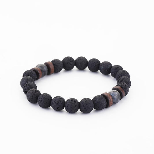 Naturliga vulkaniska stenar armband