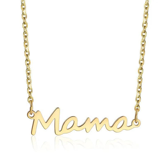 Perfekt Morsdagsgåva - Halsband med Bokstäver i 18K Guld- & Silverpläterat Rostfritt Stål MAMA