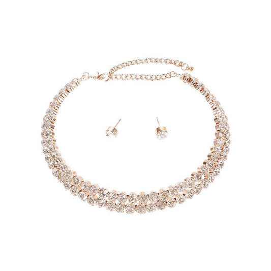 Perfekta gåvan - Set m guldförgyllt Halsband & Örhängen