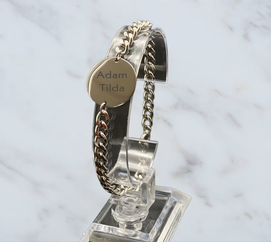 Personlig present gåva armband välj text och namn själv