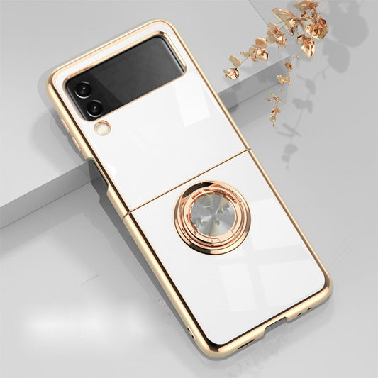Samsung Galaxy Z FLIP 3 - Lyxigt Stilrent skal med ring ställ