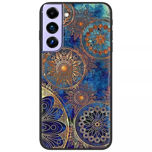 Skal för alla iPhone 14 modeller med orientaliskt blått mönster