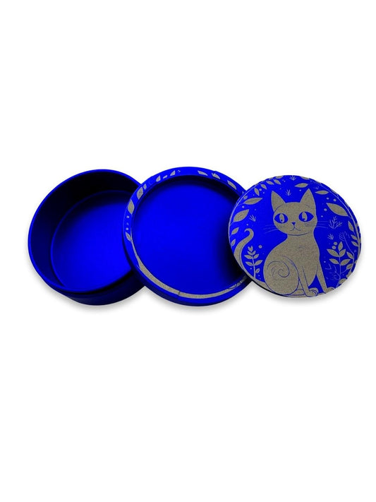 Snusdosa i blå aluminium för alla snus katt i naturen