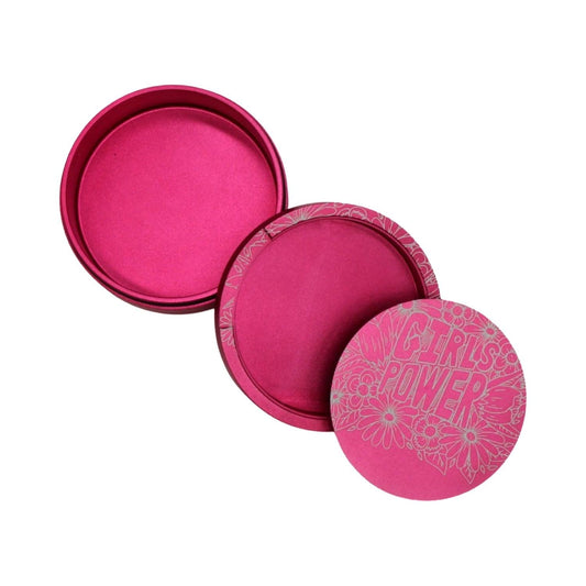Snusdosa i rosa aluminium för alla snus - Girls Power blommor