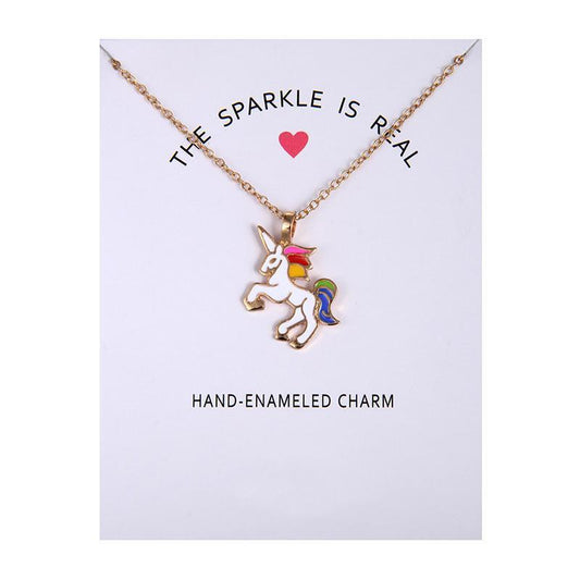 Sparkle is real  - halsband med enhörning unicorn guldpläterad