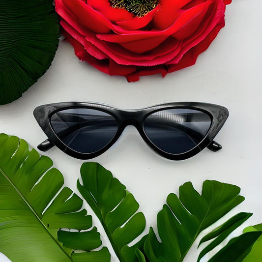 Svarta cat-eye solglasögon vintage retro högkvalitativt material