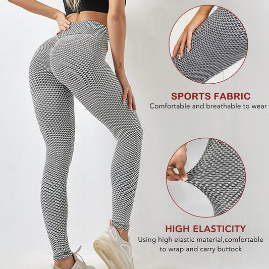 TikTok Leggings Dam Butt Lifting Workout Tights Plus Size Sport Yogabyxor med hög midja