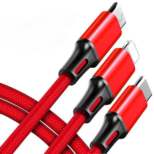 Trippel laddare till ALLA mobiler iPhone, Type C & Micro USB!