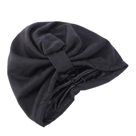 Turban med 2 lager hijabi satin bomull flera färger