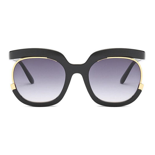 Unika 2025 Mode Oversized Dam Solglasögon UV400 Svart